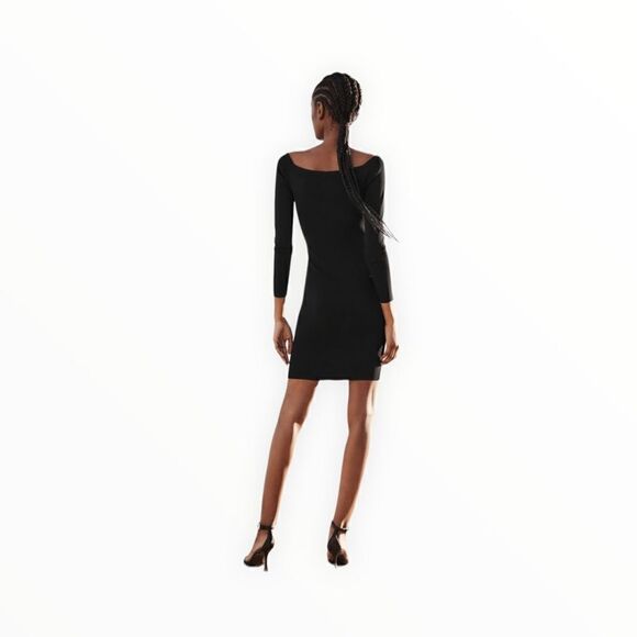 ZARA | Black | KNIT DRESS WITH ZIPPER - Picture 8 of 11